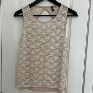 Cream Floral Lace Blouse